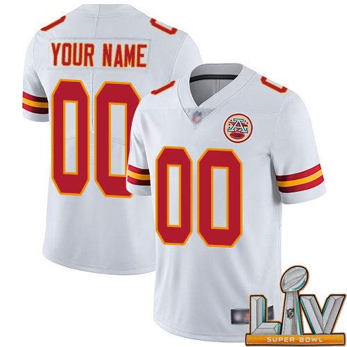 Super Bowl LV 2021 Men Kansas City Chiefs Customized White Vapor Untouchable Custom Limited Football Jersey->tampa bay buccaneers->NFL Jersey